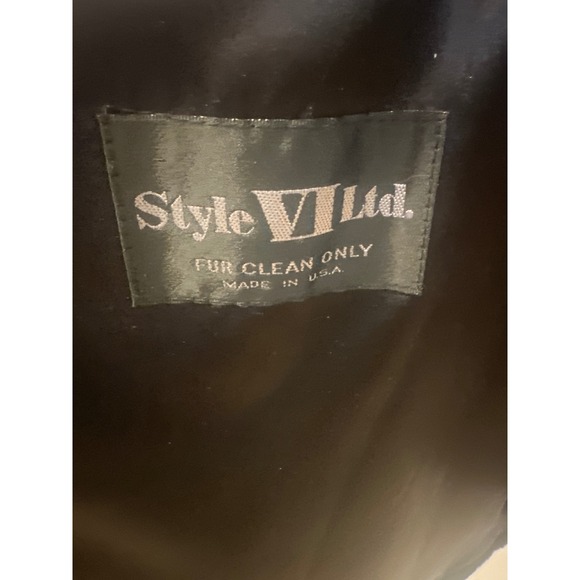 Style VI Ltd Black Faux Fur Lined Coat Made in USA Vintage Luxury winter dressy - Picture 4 of 7